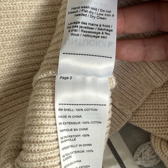 UNTUCKit Seaver Knit Sweater Men’s Pullover Oatmeal Beige Size Large Cotton - Picture 5 of 6